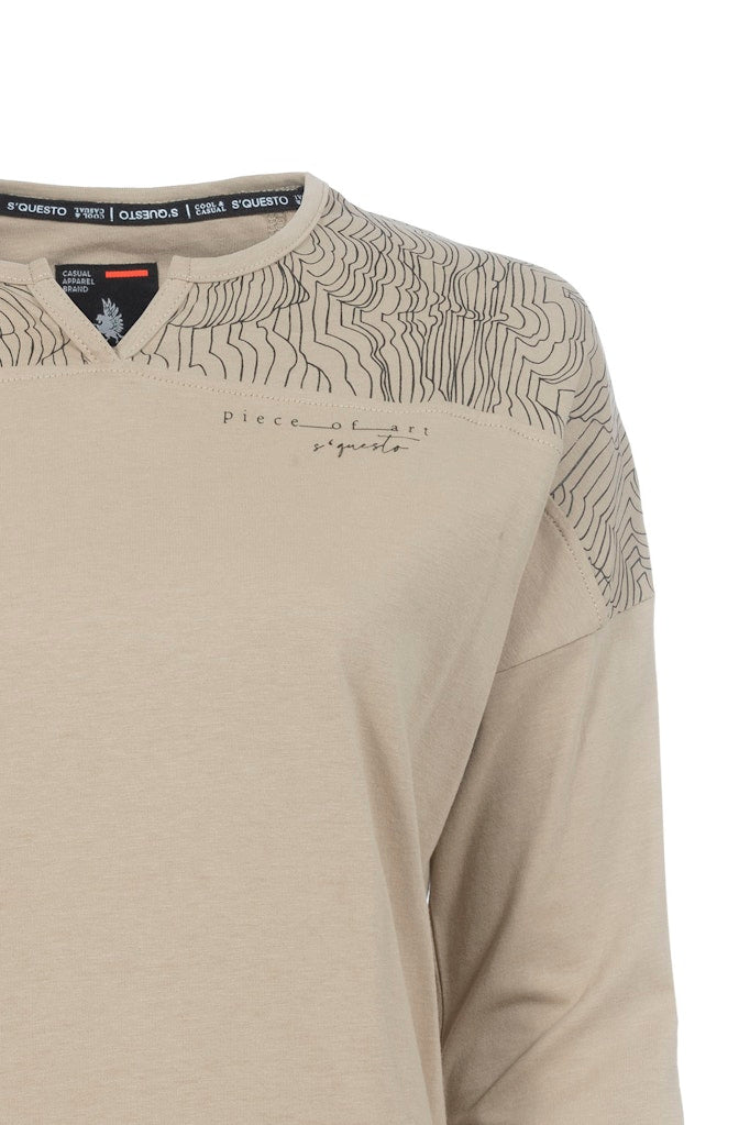 Soquesto Damen T-Shirts Sand Mittel