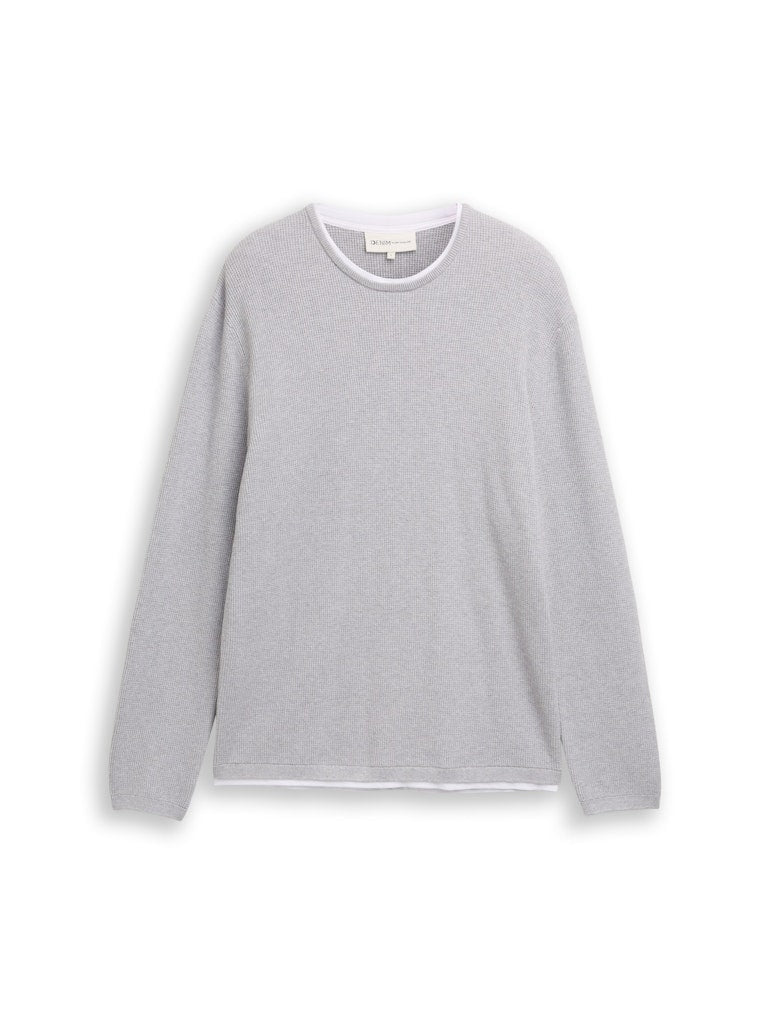 Tom Tailor denim Herren Pullover Light Stone Gre