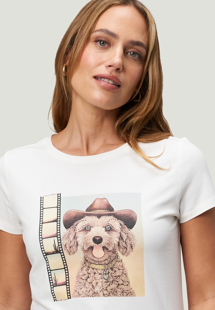 Zero Damen T-Shirts Patch Creambrow