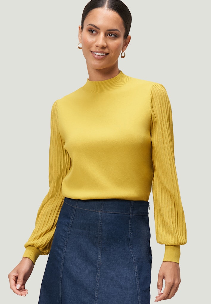 Zero Damen Pullover Oil Yellow