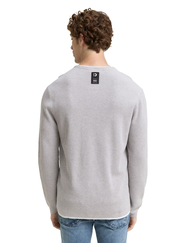 Tom Tailor denim Herren Pullover Light Stone Gre