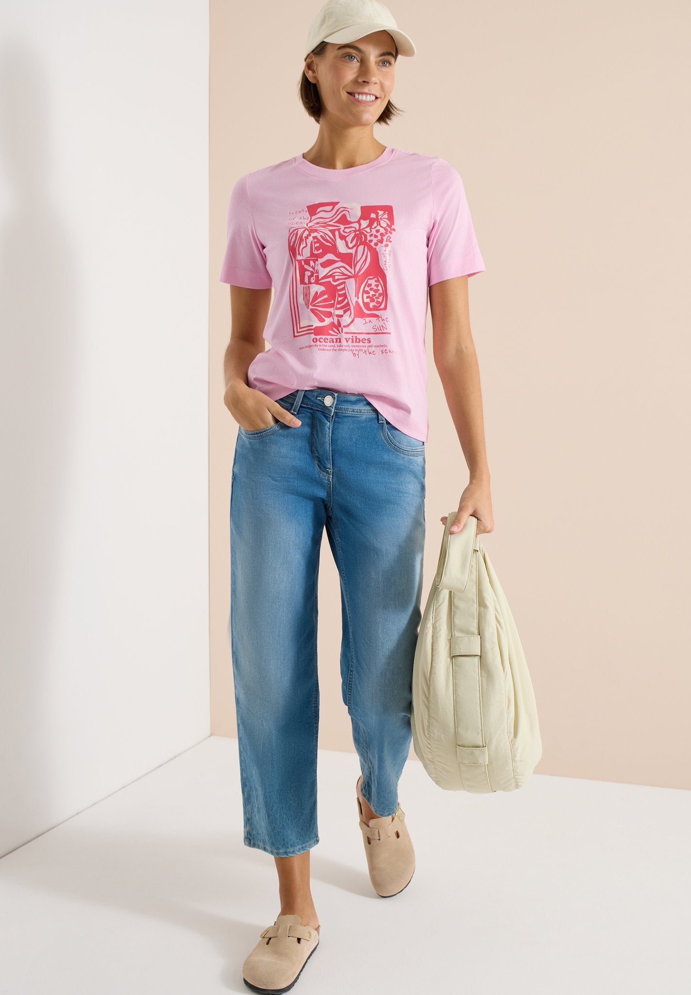 Cecil Damen T-Shirts  Light Blu