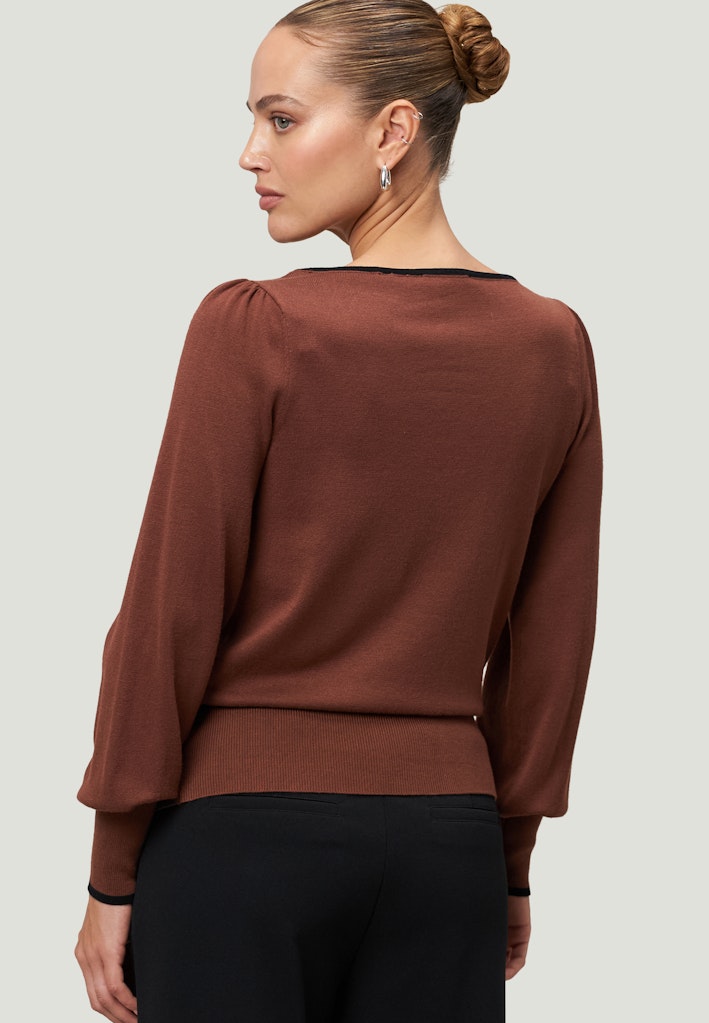 Zero Damen Pullover Patch Brownblac