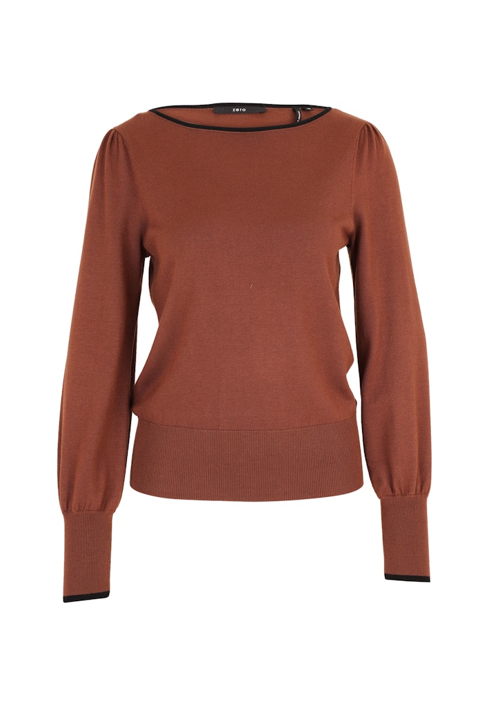Zero Damen Pullover Patch Brownblac