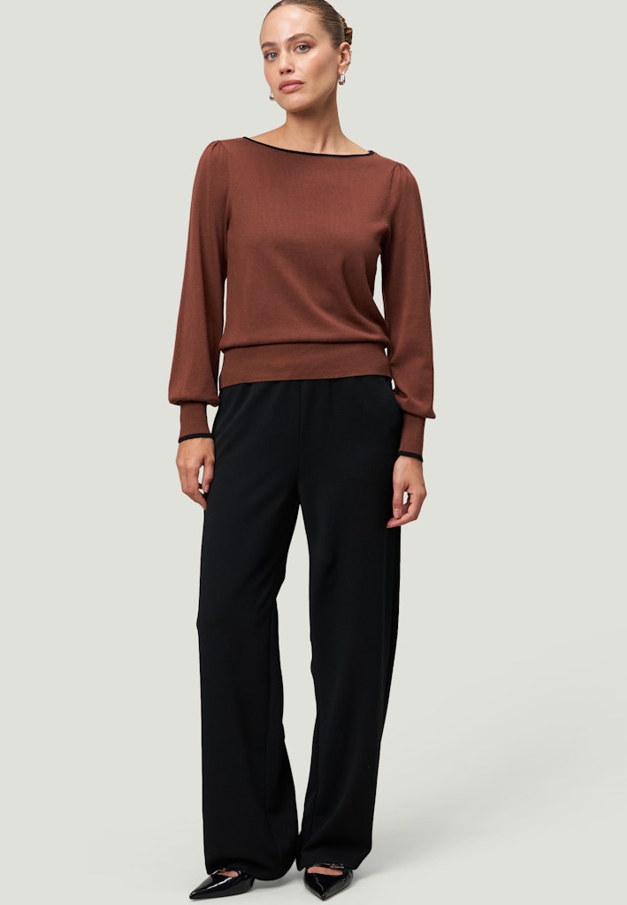Zero Damen Pullover Patch Brownblac