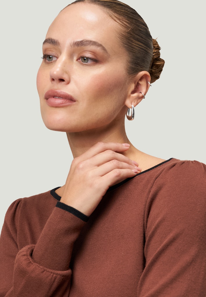 Zero Damen Pullover Patch Brownblac