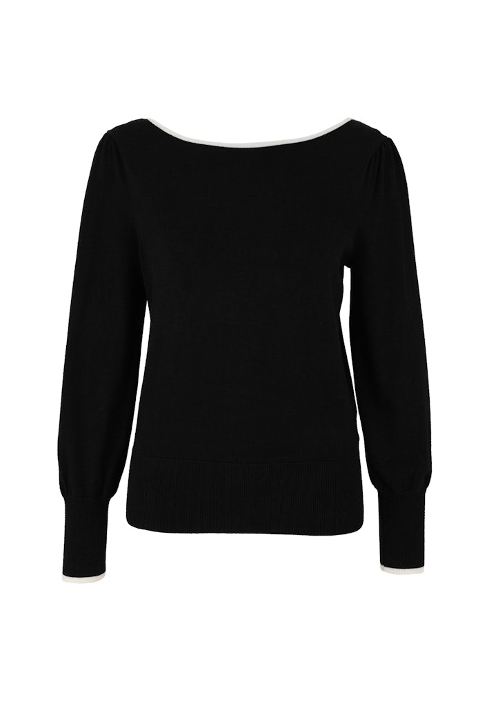 Zero Damen Pullover Patch Blackcrea