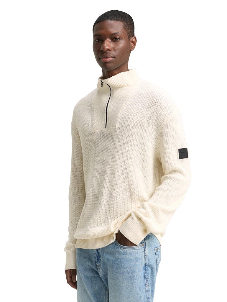 Tom Tailor denim Herren Pullover Wool White
