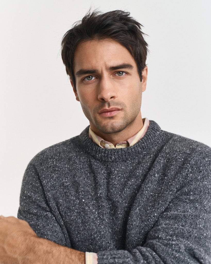 Gant Herren Pullover  Charcoal Mel