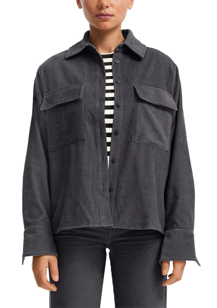 QS by S.Oliver Damen Blusen Grey/Black