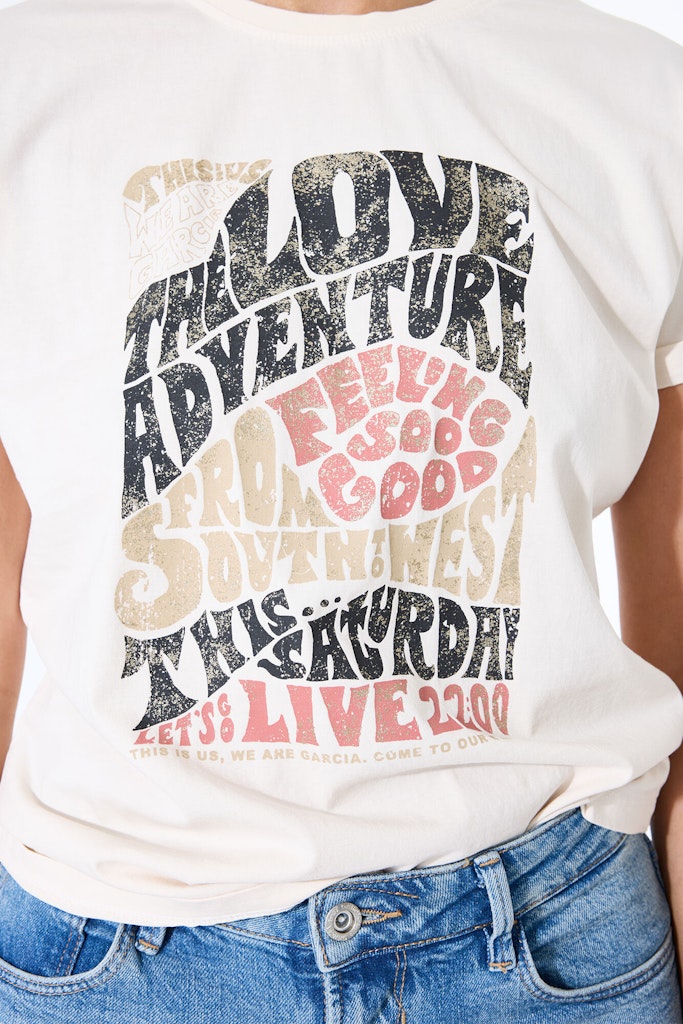 Garcia Damen T-Shirts Whitecap