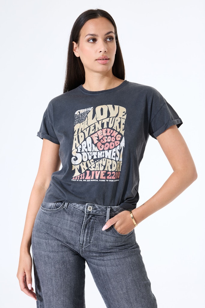 Garcia Damen T-Shirts Antracite