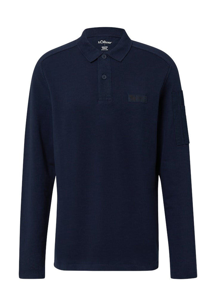S. Oliver red Herren Polo-Shirts Blue