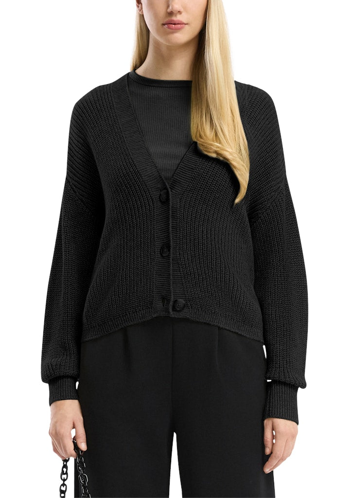 QS by S.Oliver Damen Strickjacken Grey/Black