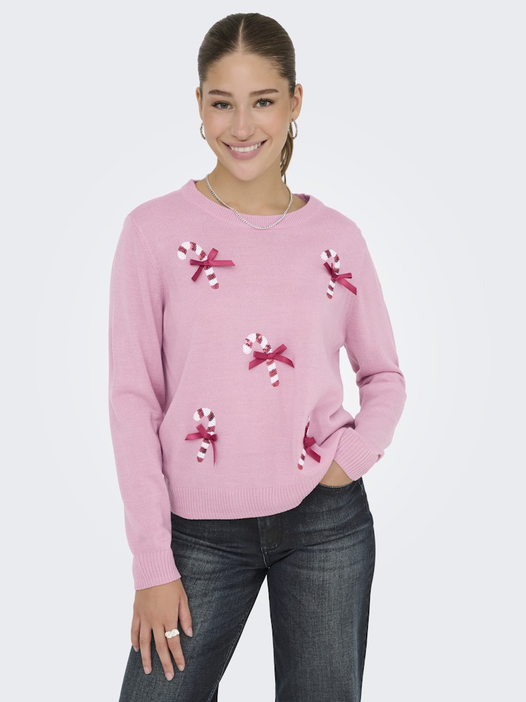 Only Damen Pullover Bleached Mauve/