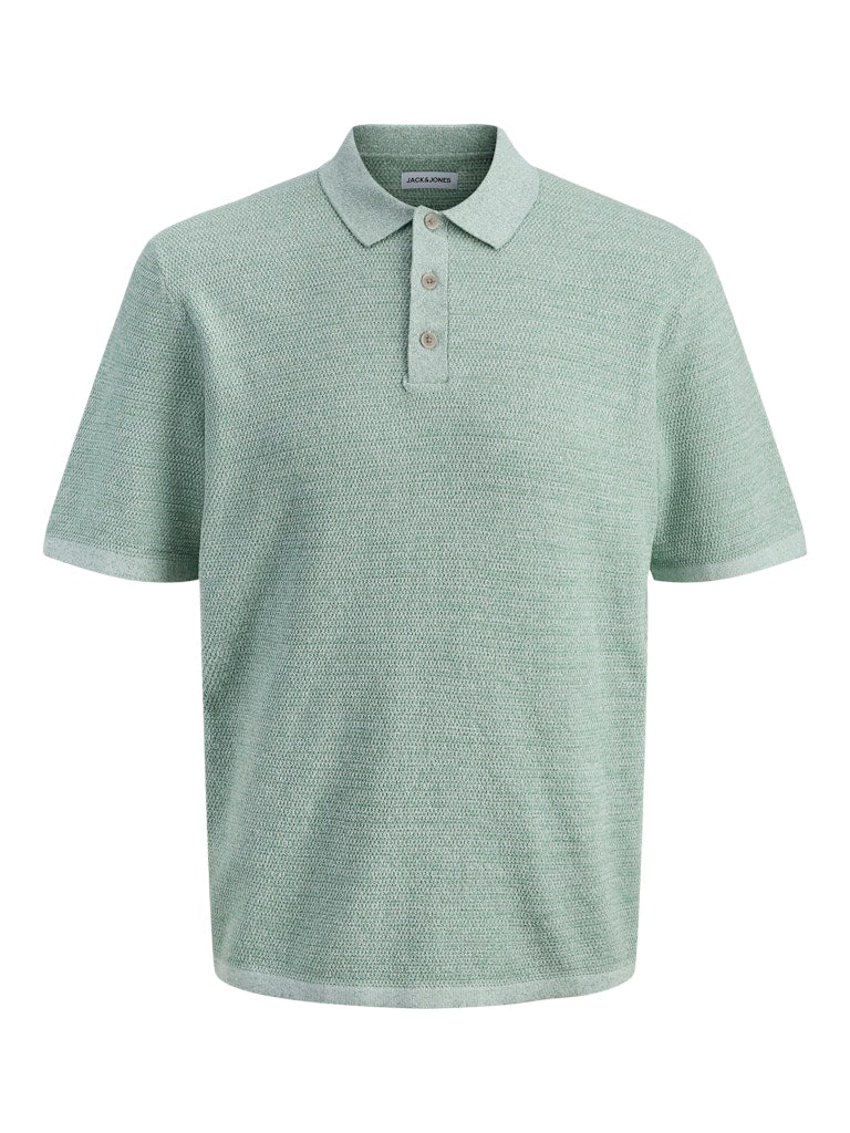 Jack & Jones Herren Polo-Shirts Granite Green/W