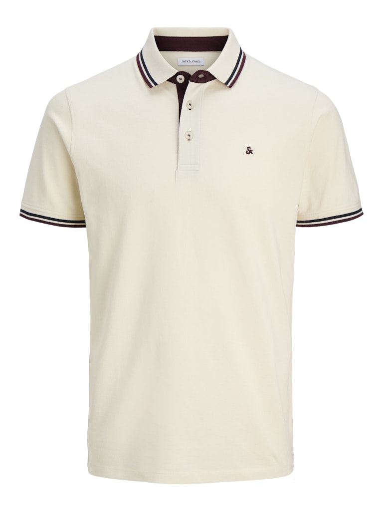 Jack & Jones Herren Polo-Shirts Antique White/P
