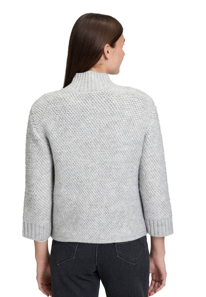 Betty & Co Damen Strickjacken Light Silver Me