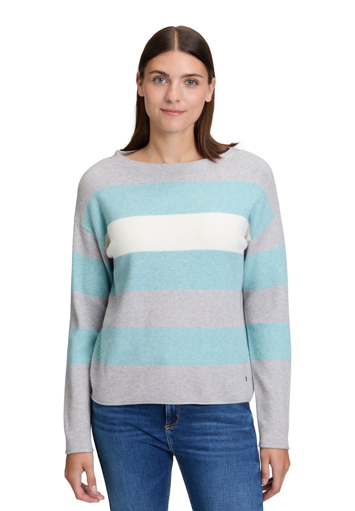 Betty & Co Damen Pullover Mint/Grey