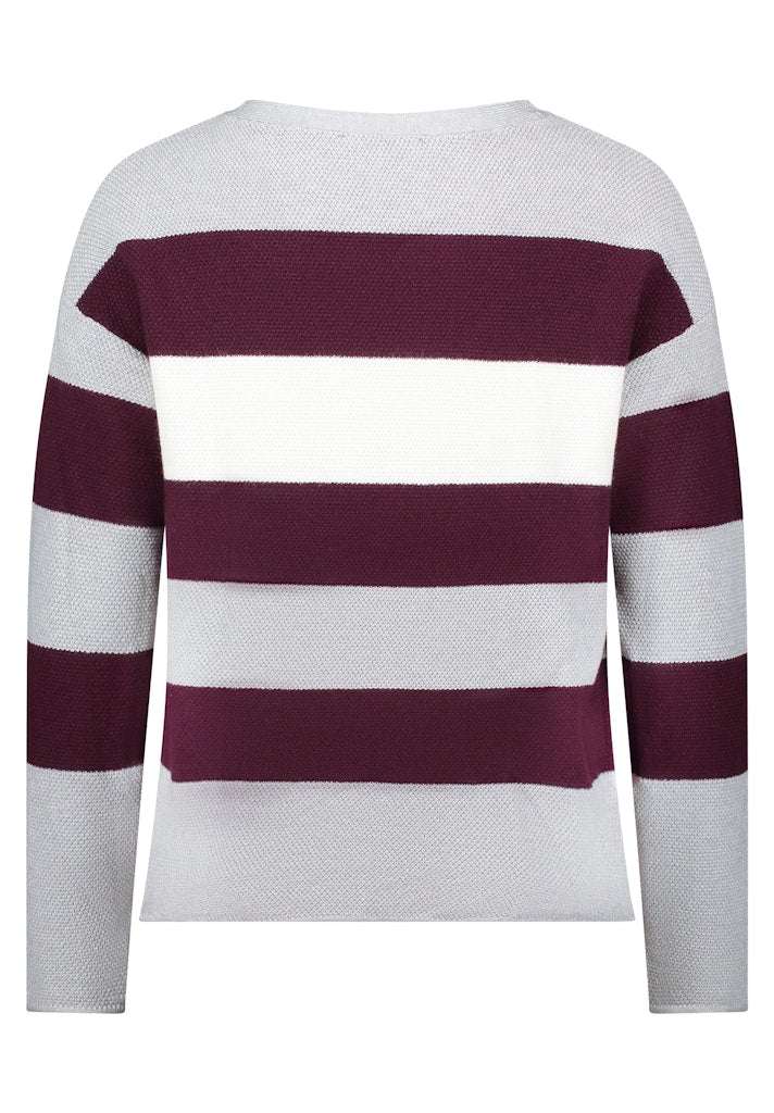 Betty & Co Damen Pullover Grey/Dark Red