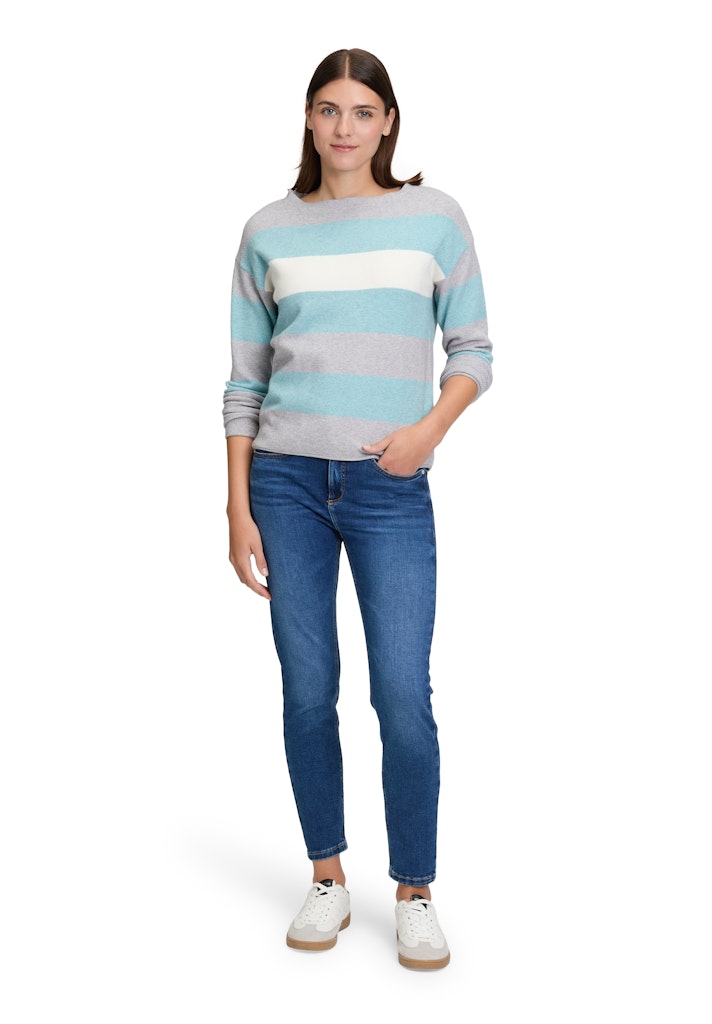 Betty & Co Damen Pullover Mint/Grey