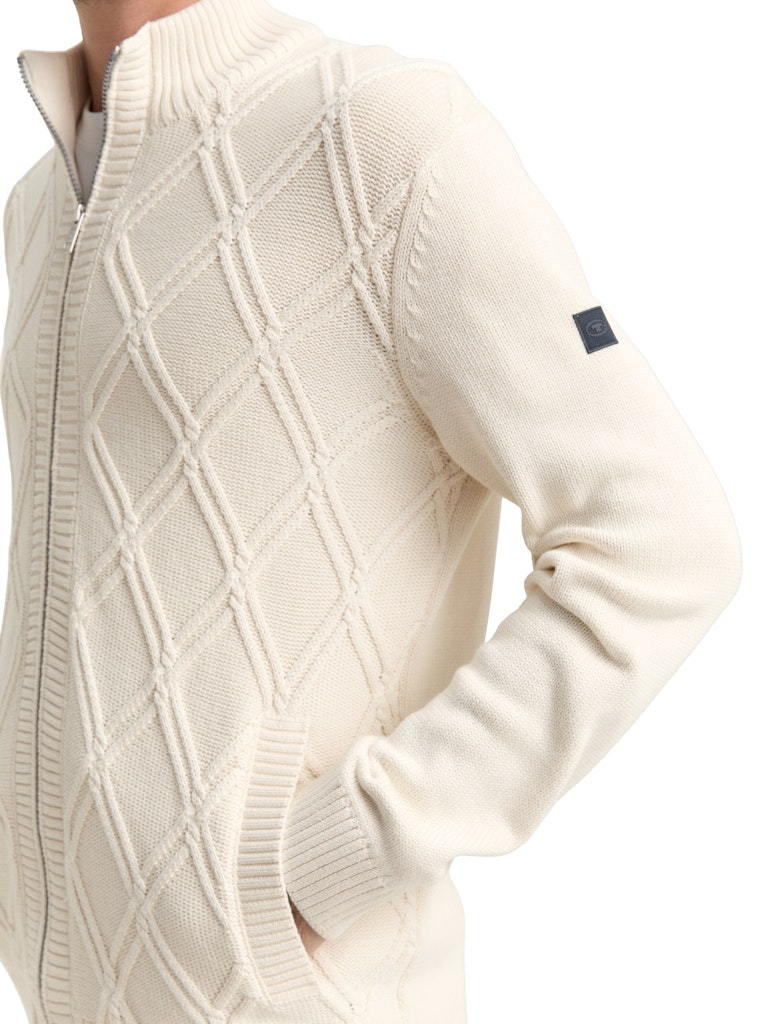 Tom Tailor Herren Pullover Gardenia White