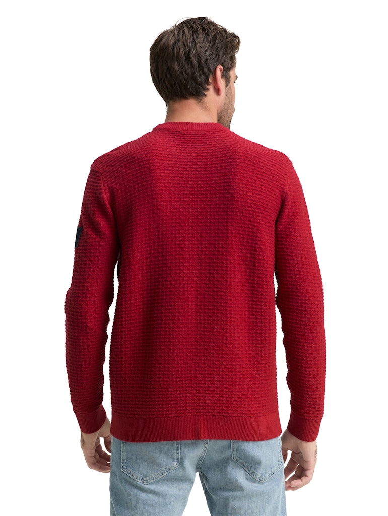 Tom Tailor Herren Pullover Coach Red