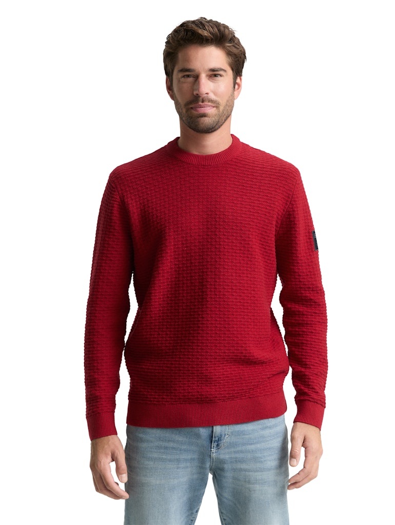 Tom Tailor Herren Pullover Coach Red