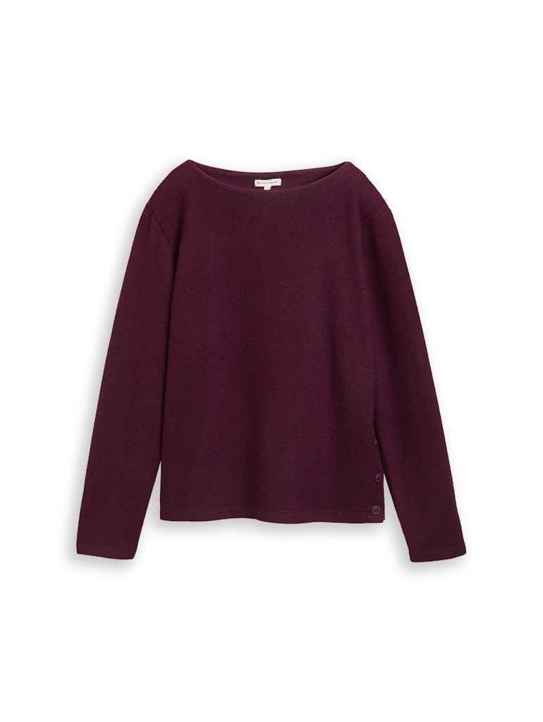 Tom Tailor Damen Sweatshirts Dark Red Mã©Lan