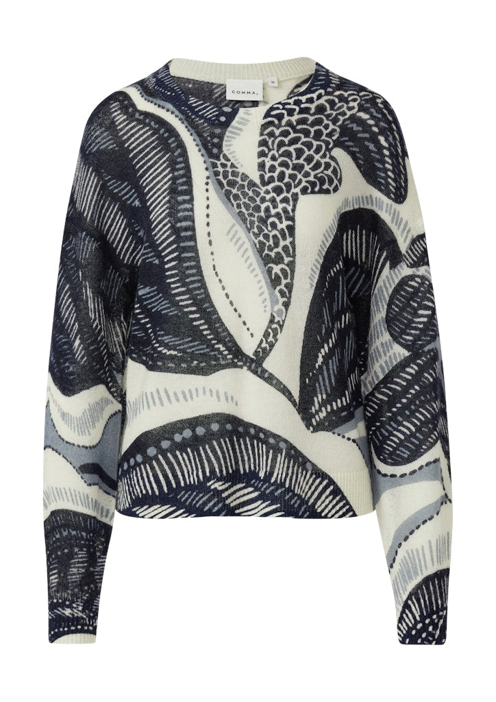 Comma Damen Pullover Blue