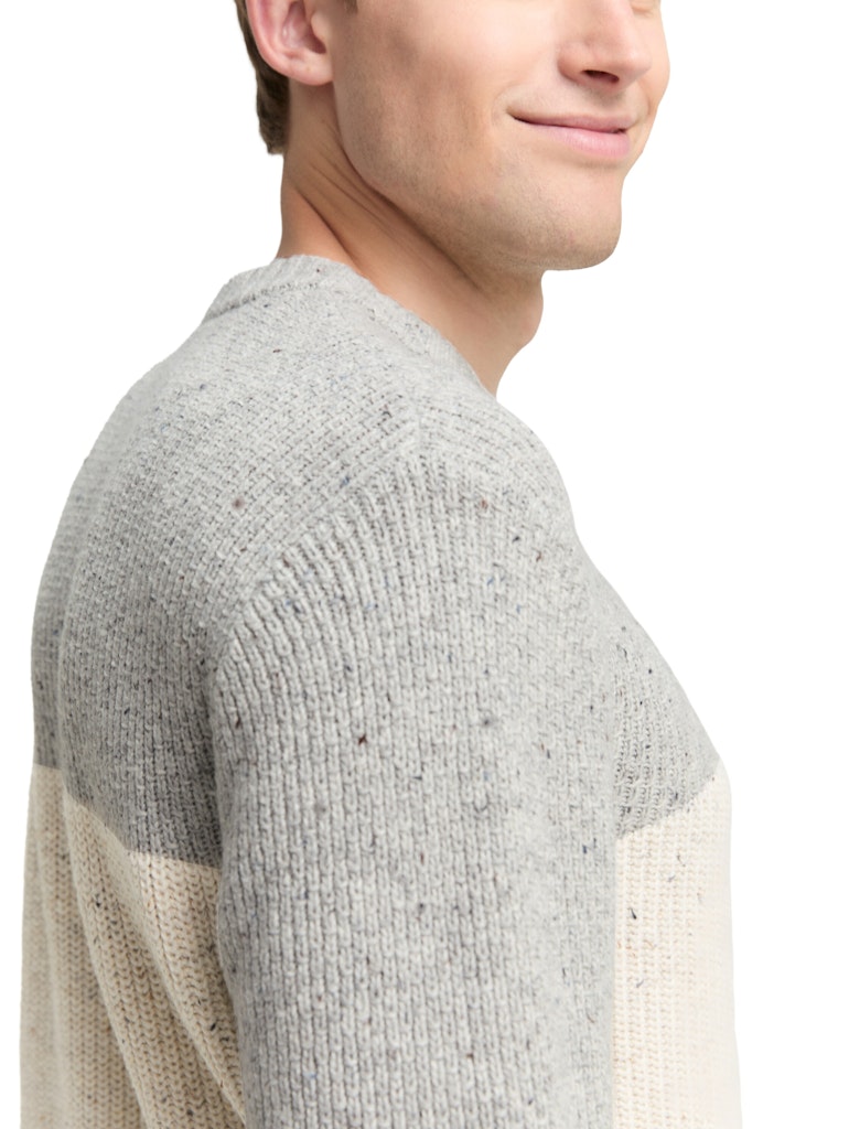 Tom Tailor Herren Pullover Grey Offwhite N