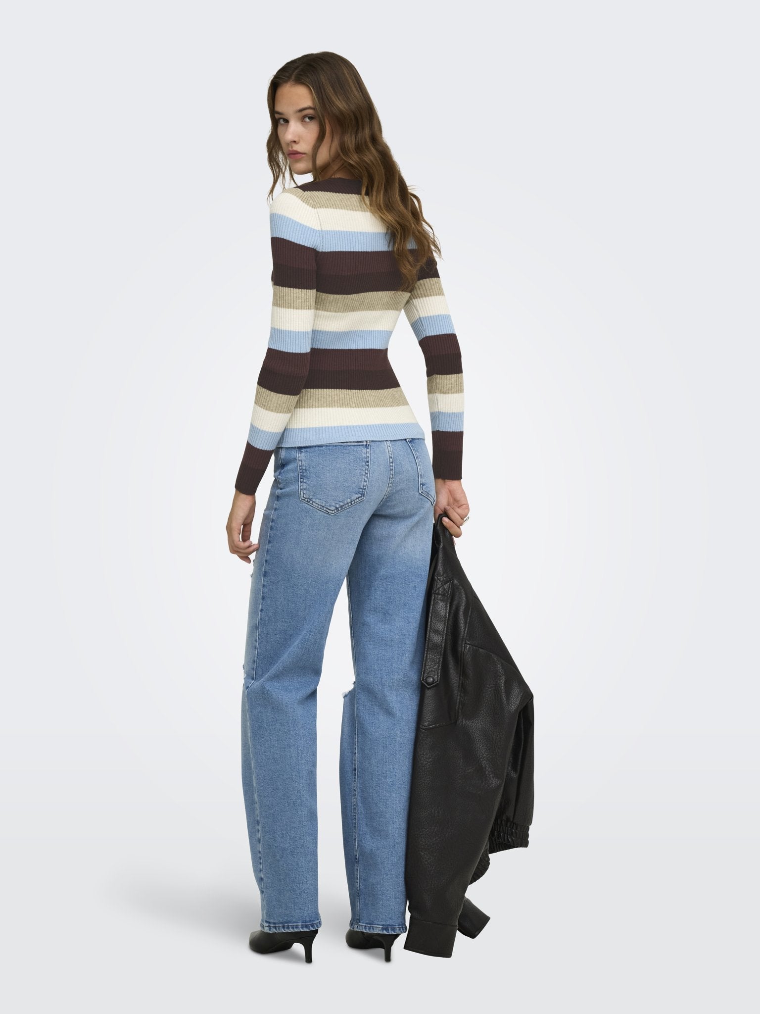 only Damen Pullover Coffee Bean/Hum