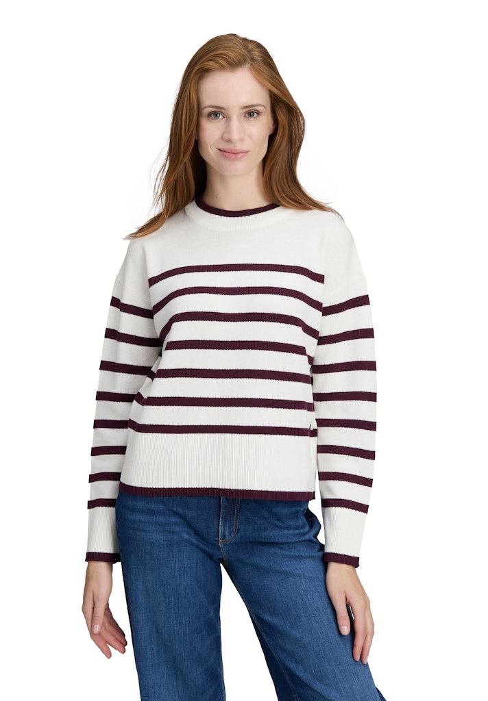 Betty & Co Damen Pullover Cream/Dark Red
