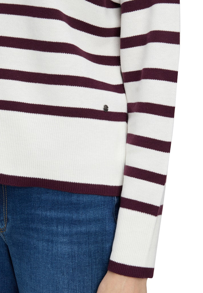 Betty & Co Damen Pullover Cream/Dark Red