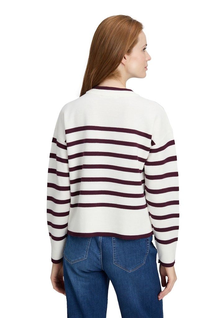 Betty & Co Damen Pullover Cream/Dark Red
