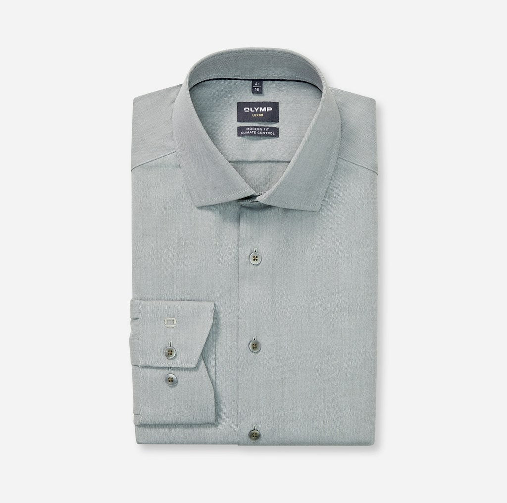 Olymp Herren Hemden lang  Lindgrün