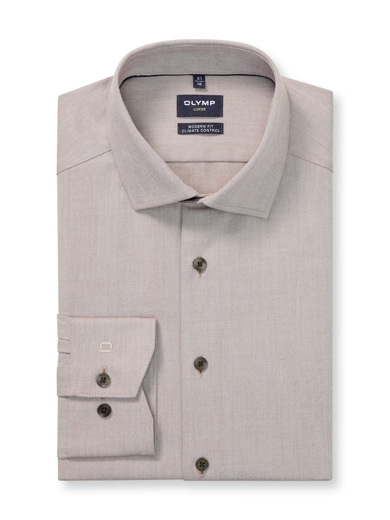 Olymp Herren Hemden lang  Nougat