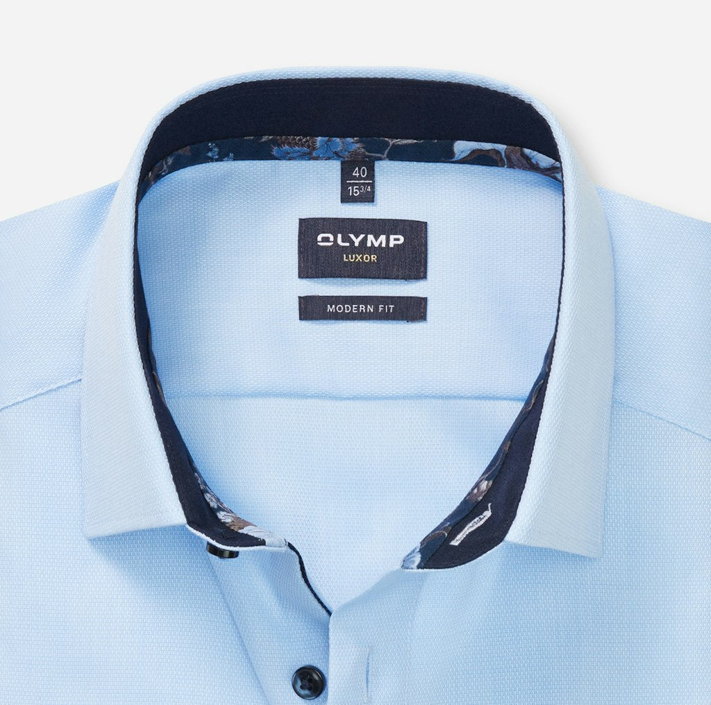 Olymp Herren Hemden lang  Bleu