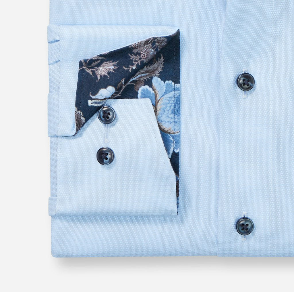 Olymp Herren Hemden lang  Bleu