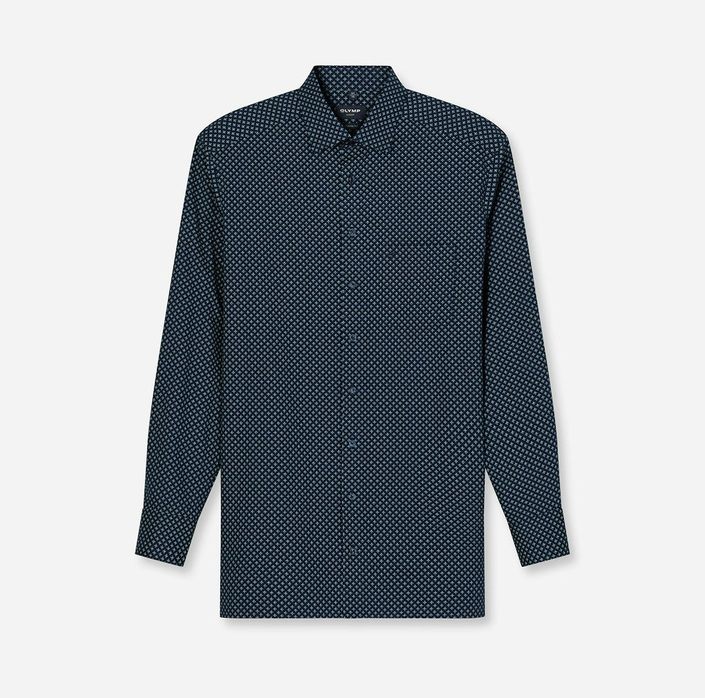 Olymp Herren Hemden lang  Marine