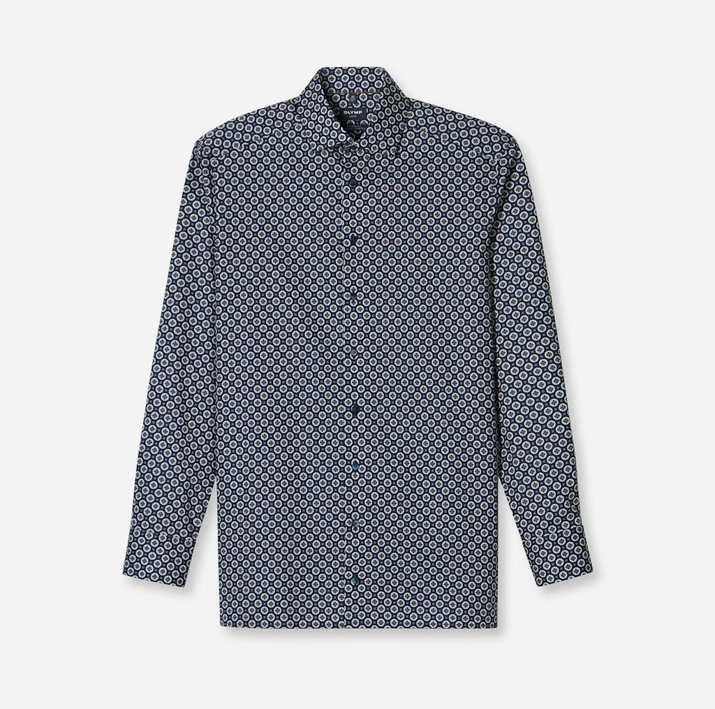 Olymp Herren Hemden lang  Marine