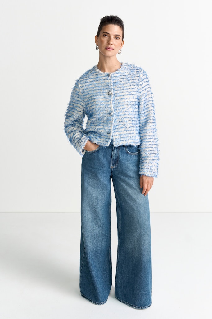 Rich & Royal Damen Strickjacken Dusty Blue