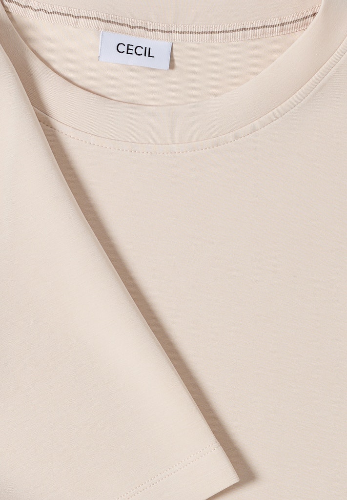Cecil Damen T-Shirts  Oat Milk