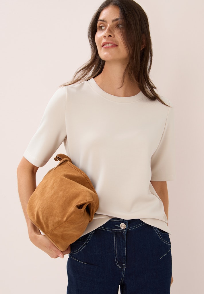 Cecil Damen T-Shirts  Oat Milk