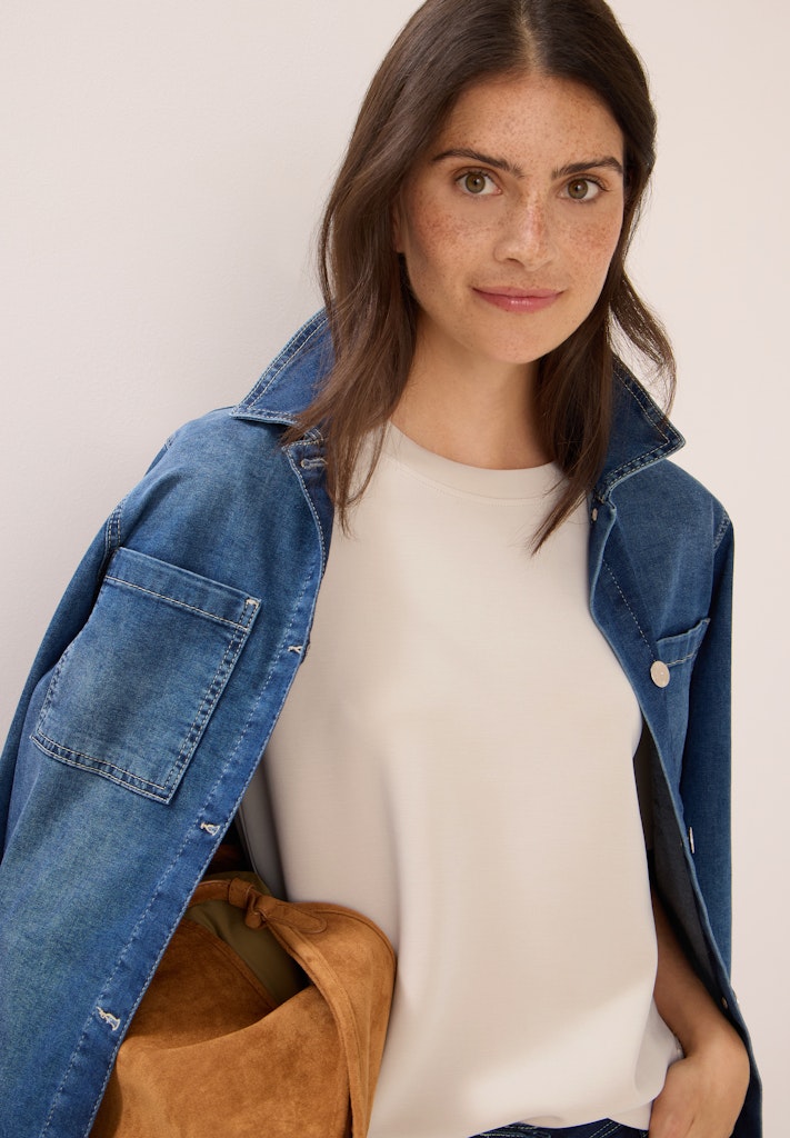 Cecil Damen T-Shirts  Oat Milk