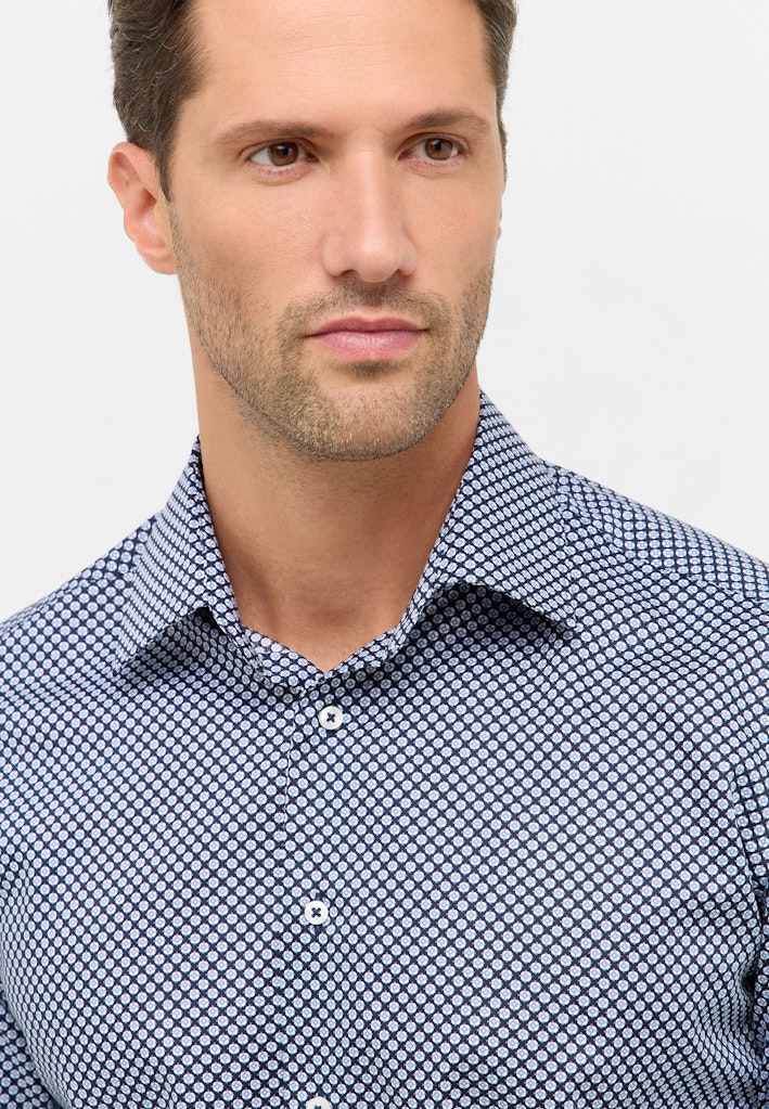 Eterna Herren Hemden lang  Marine