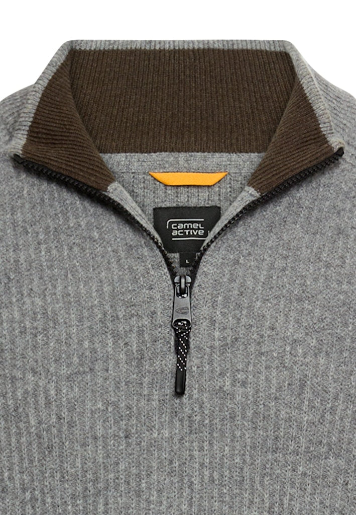 Camel active Herren Pullover  Grey Melange