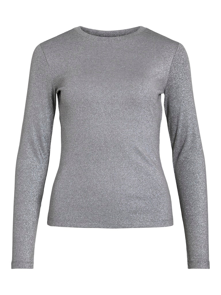 Vila Damen Tops Medium Grey Mel