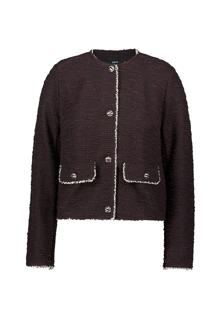 Zero Damen Blazer Patch Brownblac