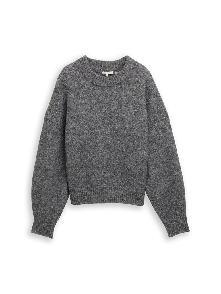 Tom Tailor denim Damen Pullover Stormy Gray Mel